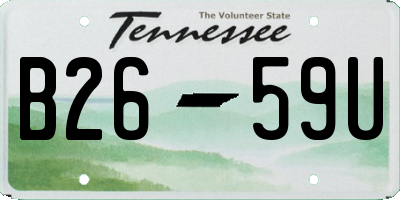 TN license plate B2659U