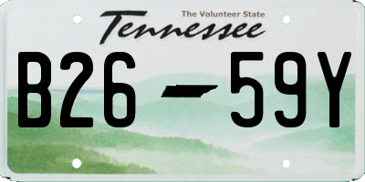 TN license plate B2659Y
