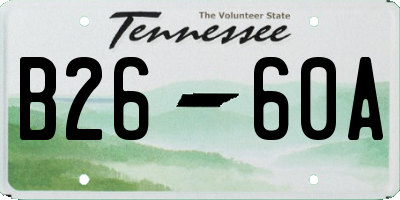 TN license plate B2660A