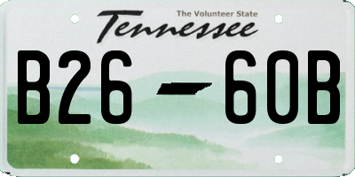 TN license plate B2660B