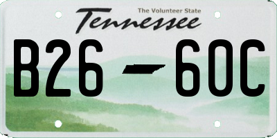 TN license plate B2660C