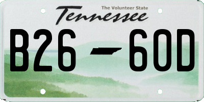 TN license plate B2660D