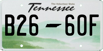 TN license plate B2660F