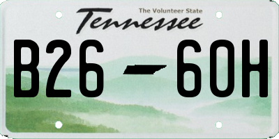 TN license plate B2660H