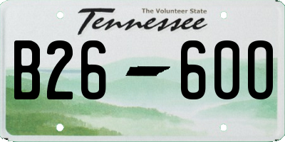 TN license plate B2660O