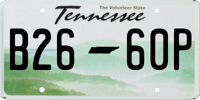 TN license plate B2660P