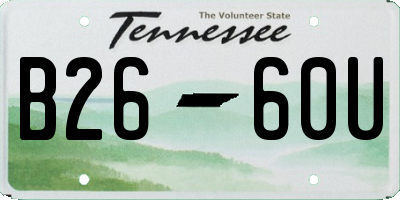 TN license plate B2660U
