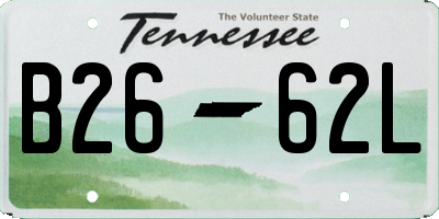 TN license plate B2662L