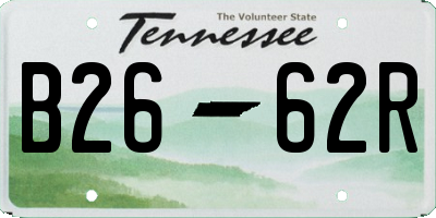 TN license plate B2662R