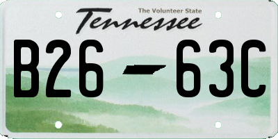 TN license plate B2663C
