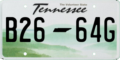 TN license plate B2664G