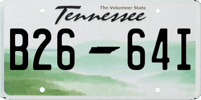 TN license plate B2664I