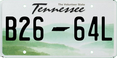 TN license plate B2664L