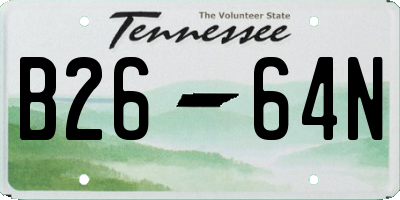 TN license plate B2664N