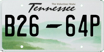 TN license plate B2664P