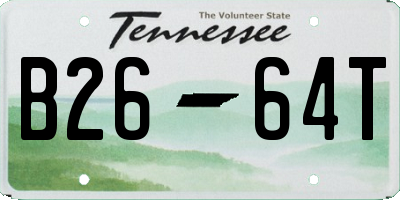 TN license plate B2664T