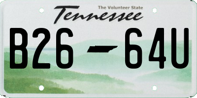TN license plate B2664U