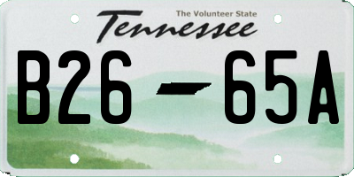 TN license plate B2665A
