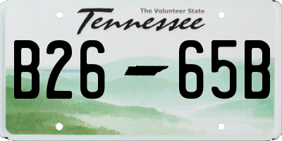 TN license plate B2665B