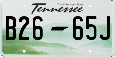 TN license plate B2665J