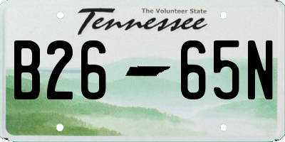 TN license plate B2665N