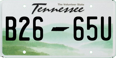 TN license plate B2665U