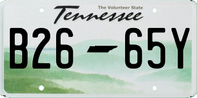 TN license plate B2665Y