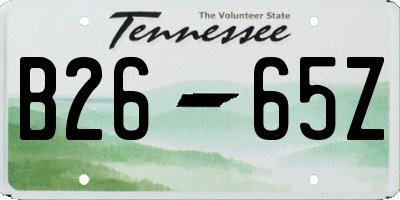 TN license plate B2665Z