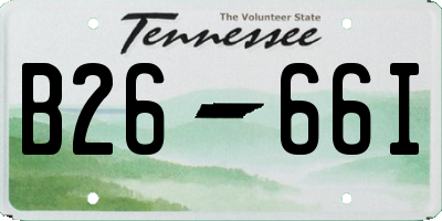 TN license plate B2666I