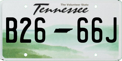TN license plate B2666J