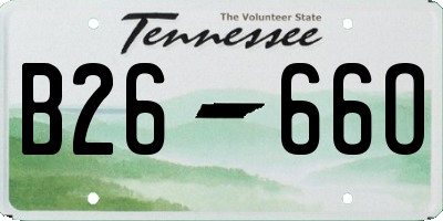 TN license plate B2666O