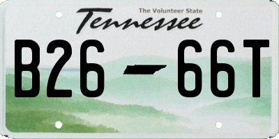 TN license plate B2666T