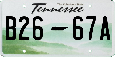 TN license plate B2667A