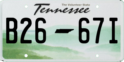 TN license plate B2667I