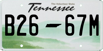 TN license plate B2667M