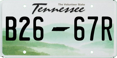TN license plate B2667R