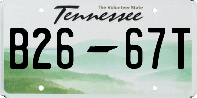 TN license plate B2667T