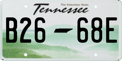 TN license plate B2668E