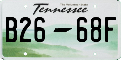 TN license plate B2668F