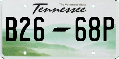 TN license plate B2668P