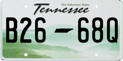 TN license plate B2668Q