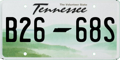 TN license plate B2668S
