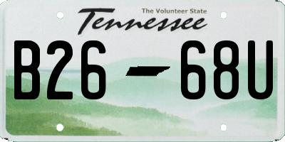 TN license plate B2668U