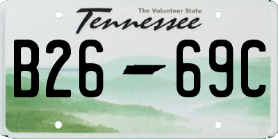 TN license plate B2669C