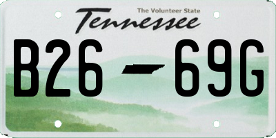 TN license plate B2669G