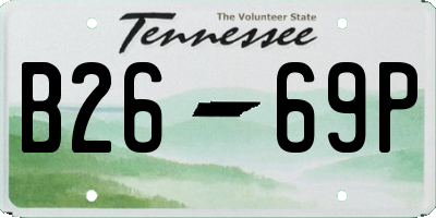 TN license plate B2669P
