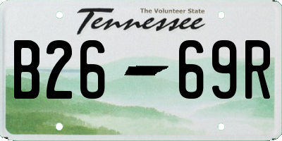 TN license plate B2669R