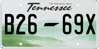 TN license plate B2669X