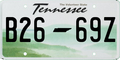 TN license plate B2669Z