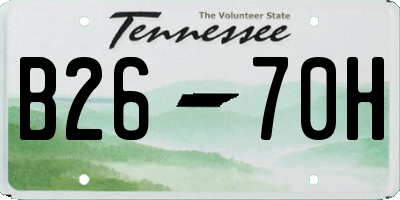 TN license plate B2670H